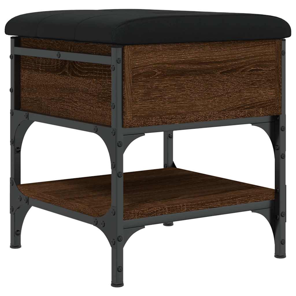 vidaXL Shoe Bench Brown Oak 42x42x45 cm Engineered Wood