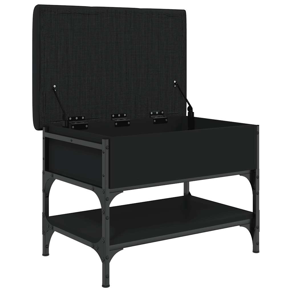 vidaXL Shoe Bench Black 62x42x45 cm Engineered Wood