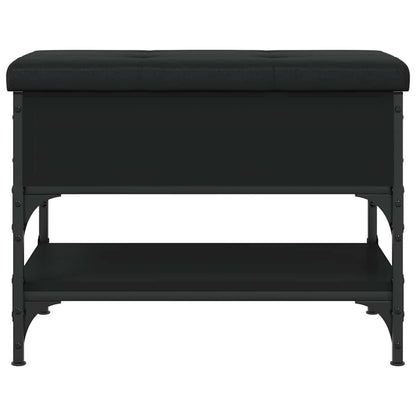 vidaXL Shoe Bench Black 62x42x45 cm Engineered Wood