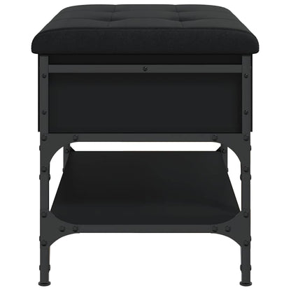 vidaXL Shoe Bench Black 62x42x45 cm Engineered Wood