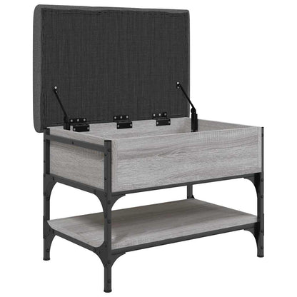 vidaXL Shoe Bench Grey Sonoma 62x42x45 cm Engineered Wood