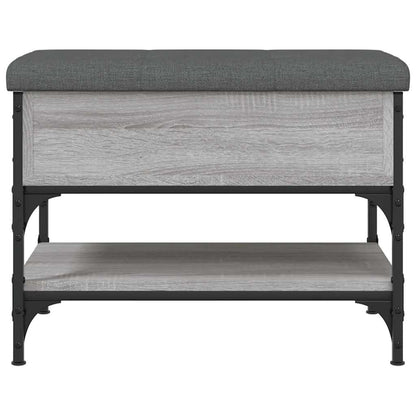 vidaXL Shoe Bench Grey Sonoma 62x42x45 cm Engineered Wood