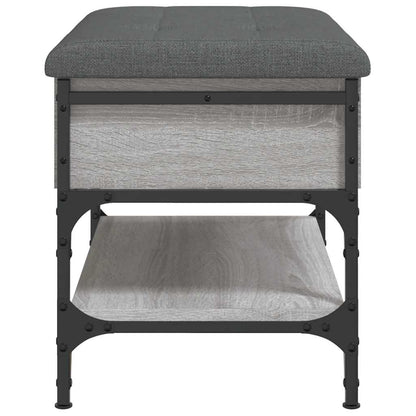 vidaXL Shoe Bench Grey Sonoma 62x42x45 cm Engineered Wood