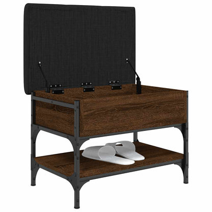 vidaXL Shoe Bench Brown Oak 62x42x45 cm Engineered Wood