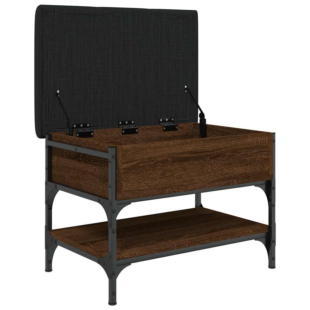 vidaXL Shoe Bench Brown Oak 62x42x45 cm Engineered Wood
