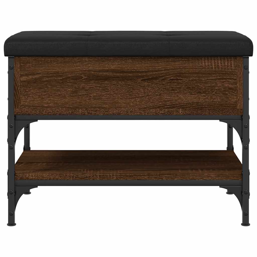 vidaXL Shoe Bench Brown Oak 62x42x45 cm Engineered Wood