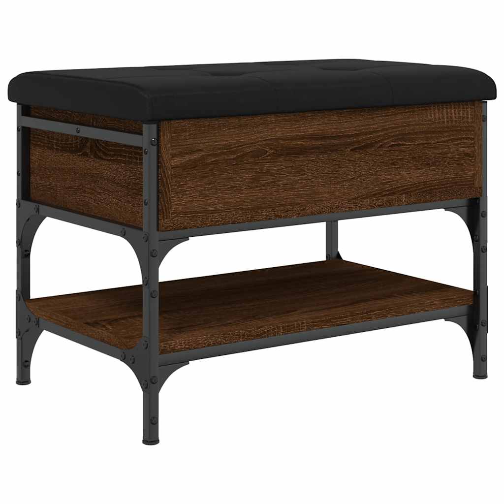 vidaXL Shoe Bench Brown Oak 62x42x45 cm Engineered Wood