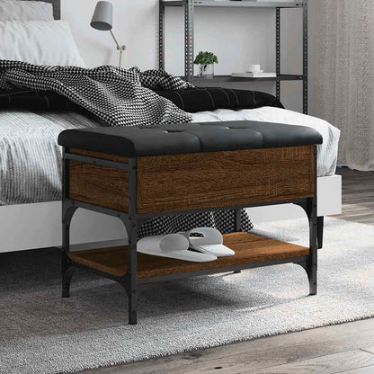vidaXL Shoe Bench Brown Oak 62x42x45 cm Engineered Wood
