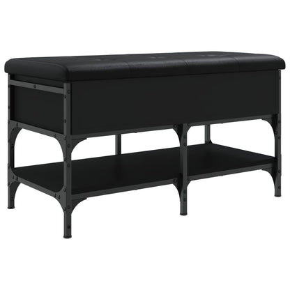 vidaXL Shoe Bench Black 82x42x45 cm Engineered Wood