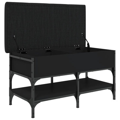 vidaXL Shoe Bench Black 82x42x45 cm Engineered Wood