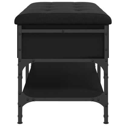 vidaXL Shoe Bench Black 82x42x45 cm Engineered Wood