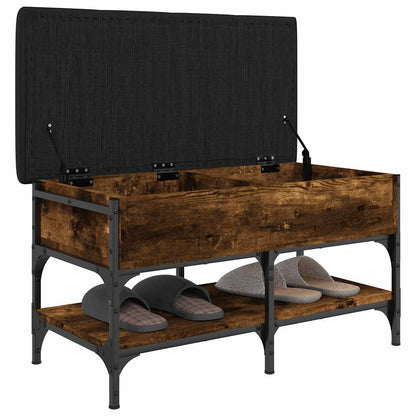 vidaXL Shoe Bench Smoked Oak 82x42x45 cm Engineered Wood