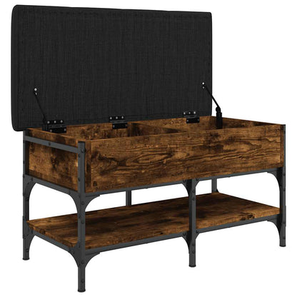 vidaXL Shoe Bench Smoked Oak 82x42x45 cm Engineered Wood