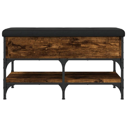 vidaXL Shoe Bench Smoked Oak 82x42x45 cm Engineered Wood