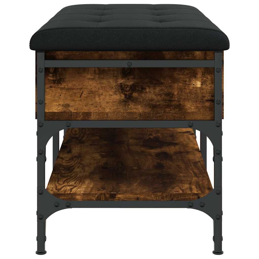 vidaXL Shoe Bench Smoked Oak 82x42x45 cm Engineered Wood