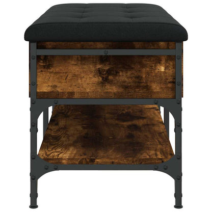vidaXL Shoe Bench Smoked Oak 82x42x45 cm Engineered Wood