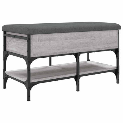 vidaXL Shoe Bench Grey Sonoma 82x42x45 cm Engineered Wood