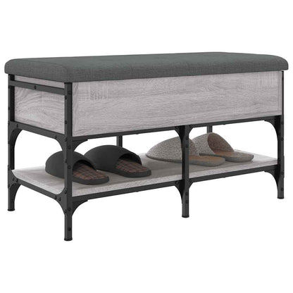vidaXL Shoe Bench Grey Sonoma 82x42x45 cm Engineered Wood