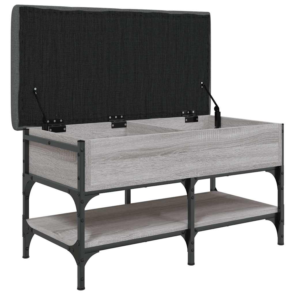 vidaXL Shoe Bench Grey Sonoma 82x42x45 cm Engineered Wood