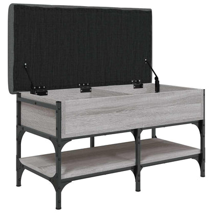 vidaXL Shoe Bench Grey Sonoma 82x42x45 cm Engineered Wood