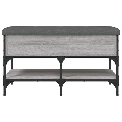 vidaXL Shoe Bench Grey Sonoma 82x42x45 cm Engineered Wood