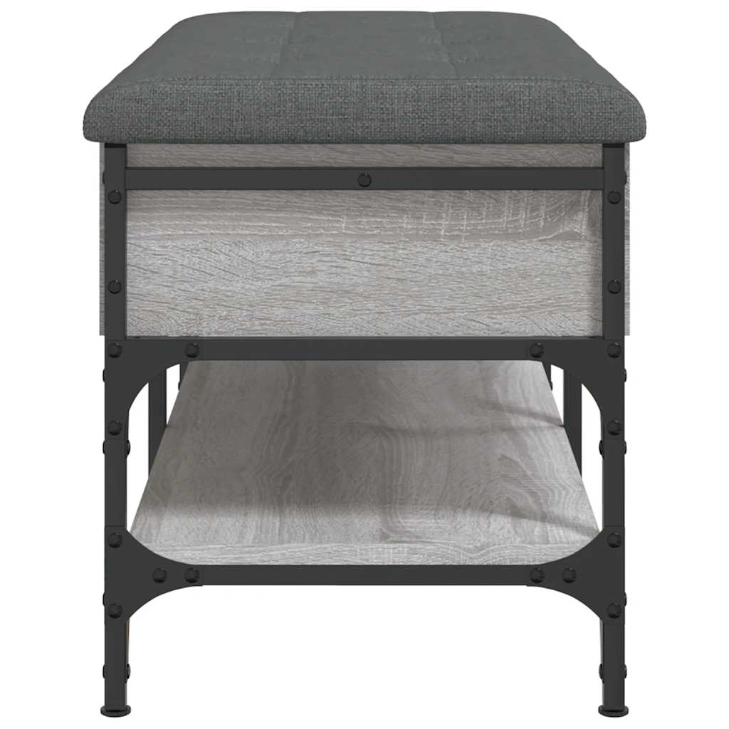 vidaXL Shoe Bench Grey Sonoma 82x42x45 cm Engineered Wood