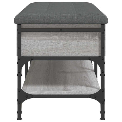 vidaXL Shoe Bench Grey Sonoma 82x42x45 cm Engineered Wood
