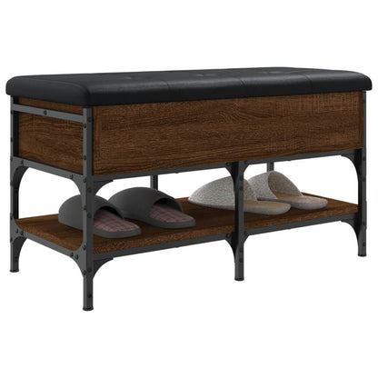 vidaXL Shoe Bench Brown Oak 82x42x45 cm Engineered Wood