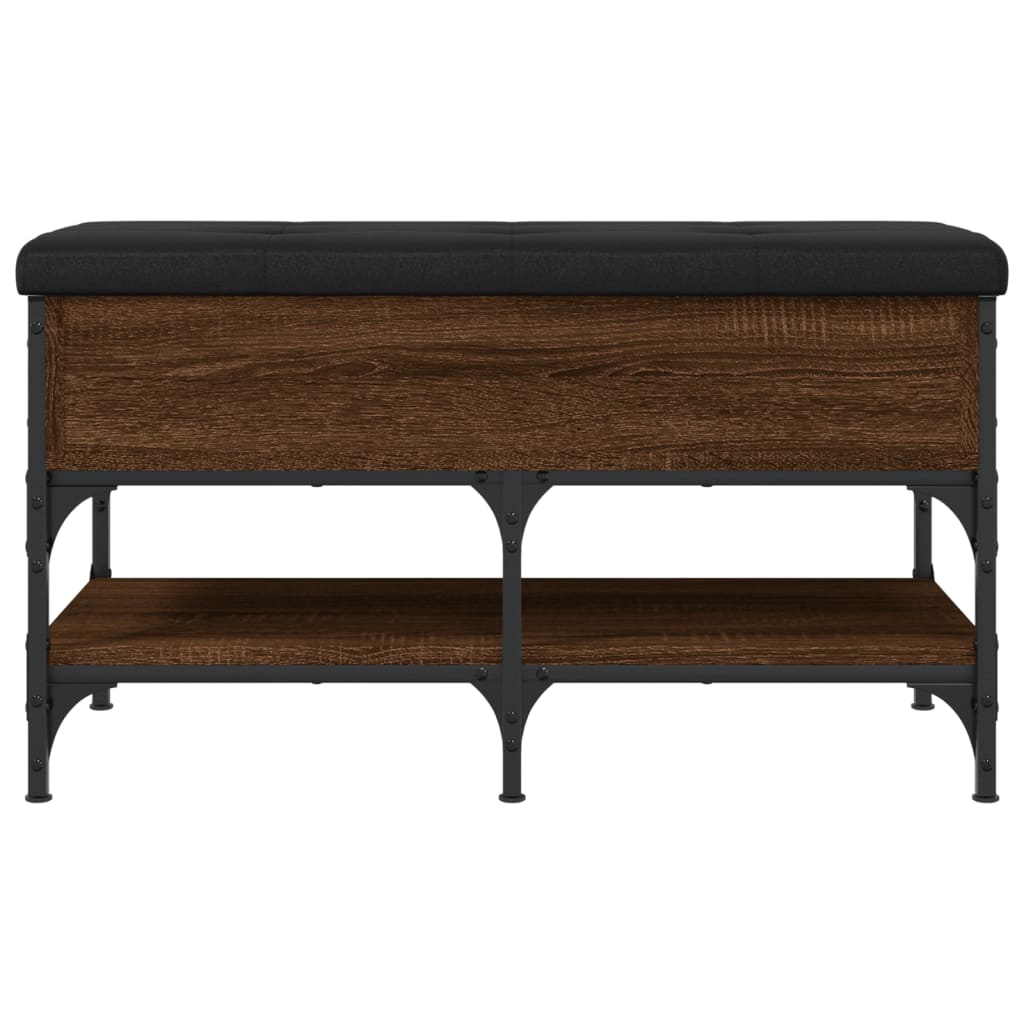 vidaXL Shoe Bench Brown Oak 82x42x45 cm Engineered Wood