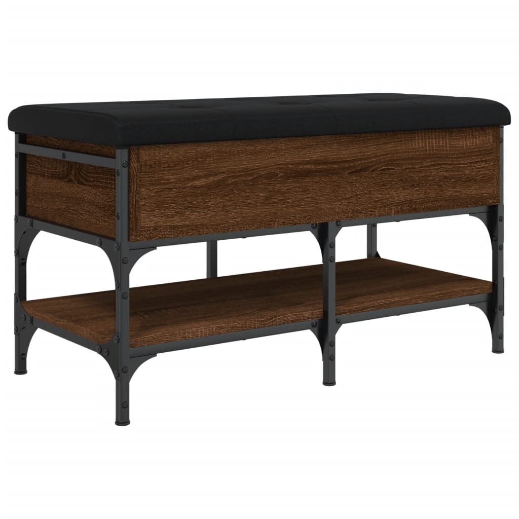 vidaXL Shoe Bench Brown Oak 82x42x45 cm Engineered Wood