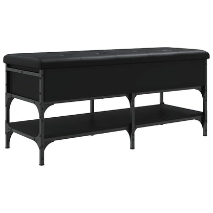 vidaXL Shoe Bench Black 102x42x45 cm Engineered Wood