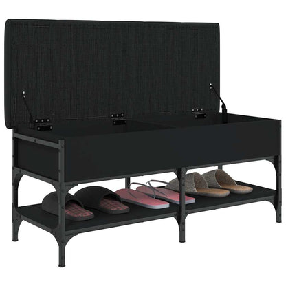 vidaXL Shoe Bench Black 102x42x45 cm Engineered Wood