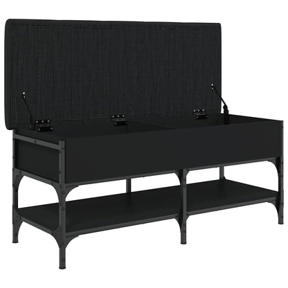 vidaXL Shoe Bench Black 102x42x45 cm Engineered Wood