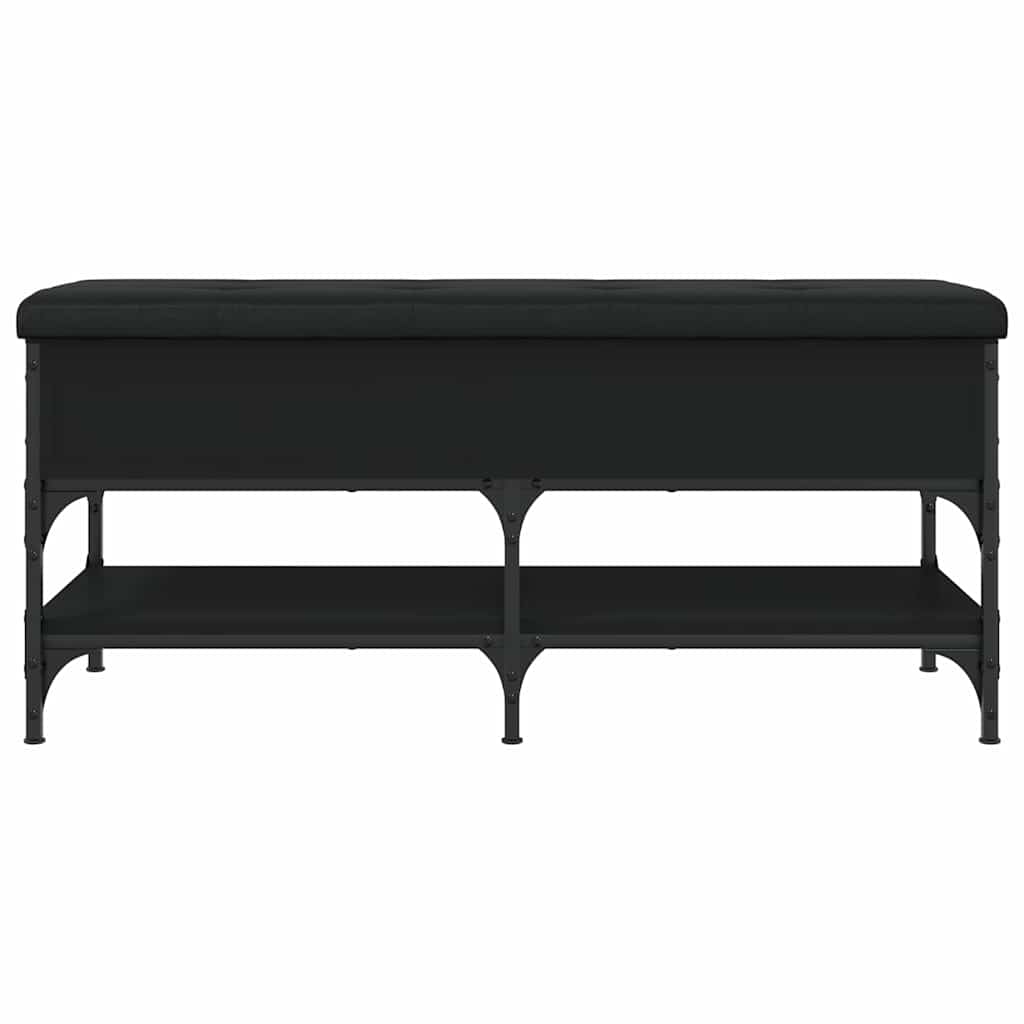 vidaXL Shoe Bench Black 102x42x45 cm Engineered Wood