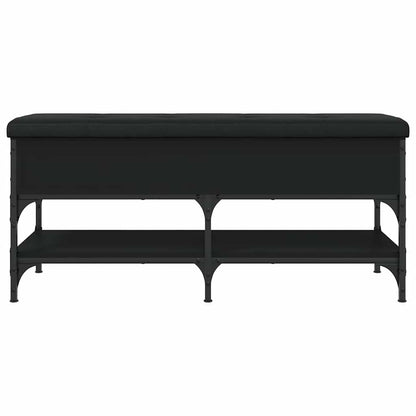 vidaXL Shoe Bench Black 102x42x45 cm Engineered Wood