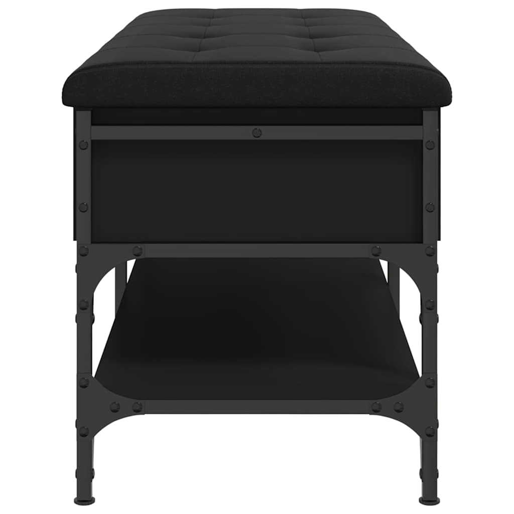 vidaXL Shoe Bench Black 102x42x45 cm Engineered Wood