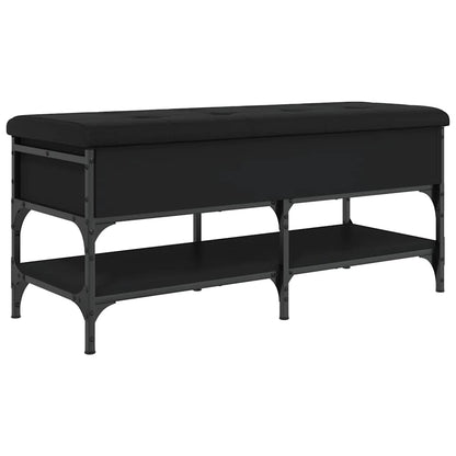 vidaXL Shoe Bench Black 102x42x45 cm Engineered Wood