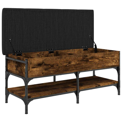 vidaXL Shoe Bench Smoked Oak 102x42x45 cm Engineered Wood