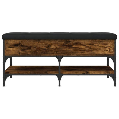 vidaXL Shoe Bench Smoked Oak 102x42x45 cm Engineered Wood