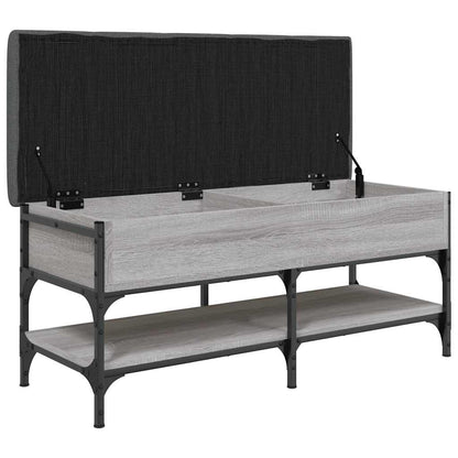 vidaXL Shoe Bench Grey Sonoma 102x42x45 cm Engineered Wood