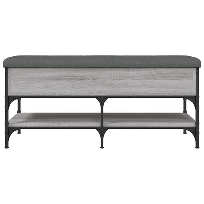 vidaXL Shoe Bench Grey Sonoma 102x42x45 cm Engineered Wood