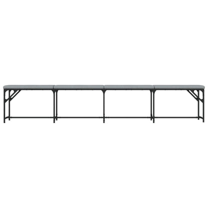 vidaXL Dining Bench Light Grey 248x32x45 cm Steel and Fabric