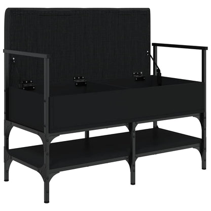 vidaXL Shoe Bench Black 85.5x42x57.5 cm Engineered Wood