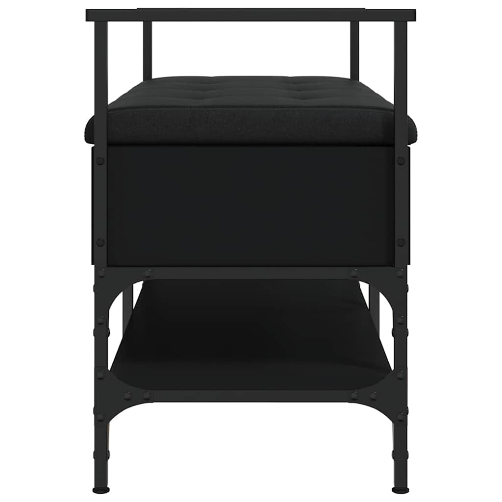 vidaXL Shoe Bench Black 85.5x42x57.5 cm Engineered Wood