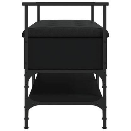 vidaXL Shoe Bench Black 85.5x42x57.5 cm Engineered Wood