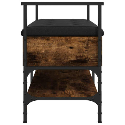 vidaXL Shoe Bench Smoked Oak 85.5x42x57.5 cm Engineered Wood