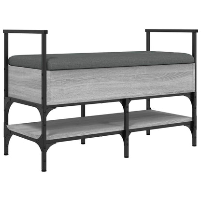vidaXL Shoe Bench Grey Sonoma 85.5x42x57.5 cm Engineered Wood