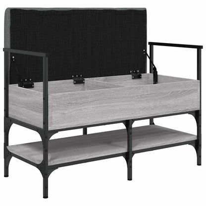 vidaXL Shoe Bench Grey Sonoma 85.5x42x57.5 cm Engineered Wood