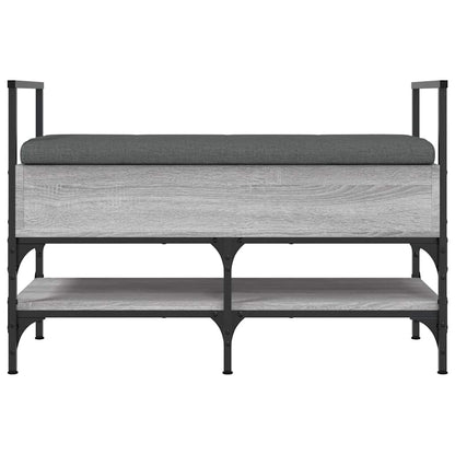 vidaXL Shoe Bench Grey Sonoma 85.5x42x57.5 cm Engineered Wood