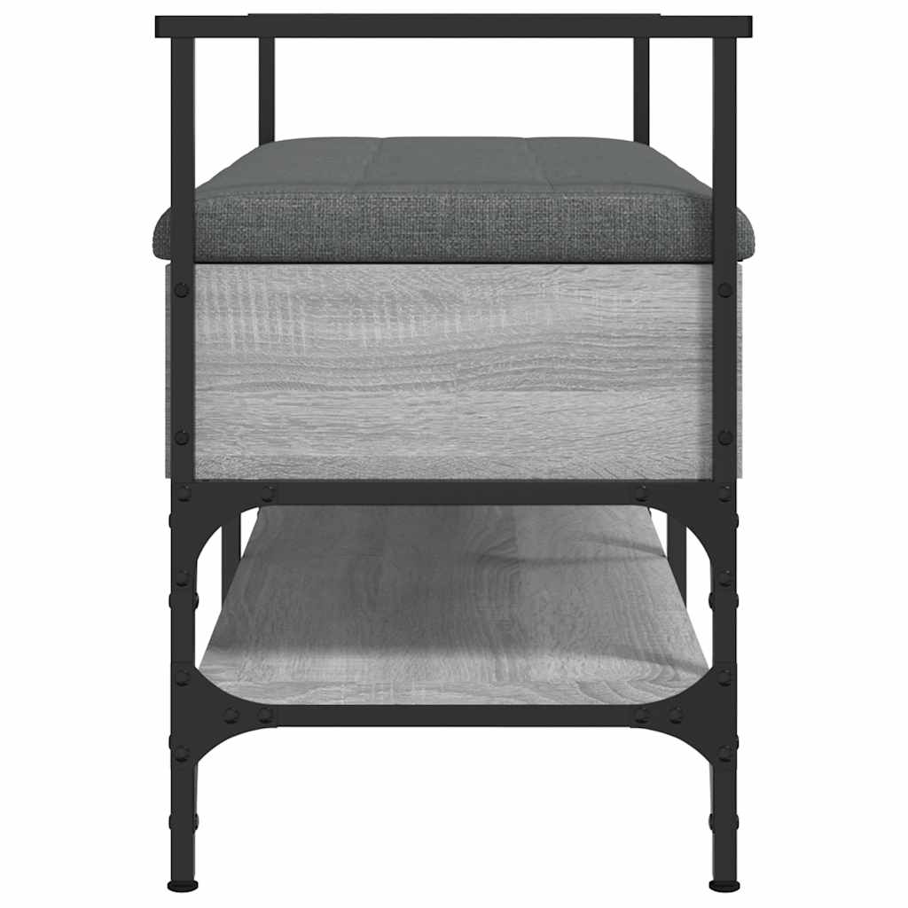 vidaXL Shoe Bench Grey Sonoma 85.5x42x57.5 cm Engineered Wood